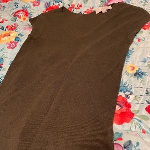LOFT olive green cap sleeve sweater